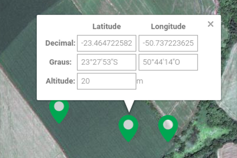 Coordenadas geográficas e altitude